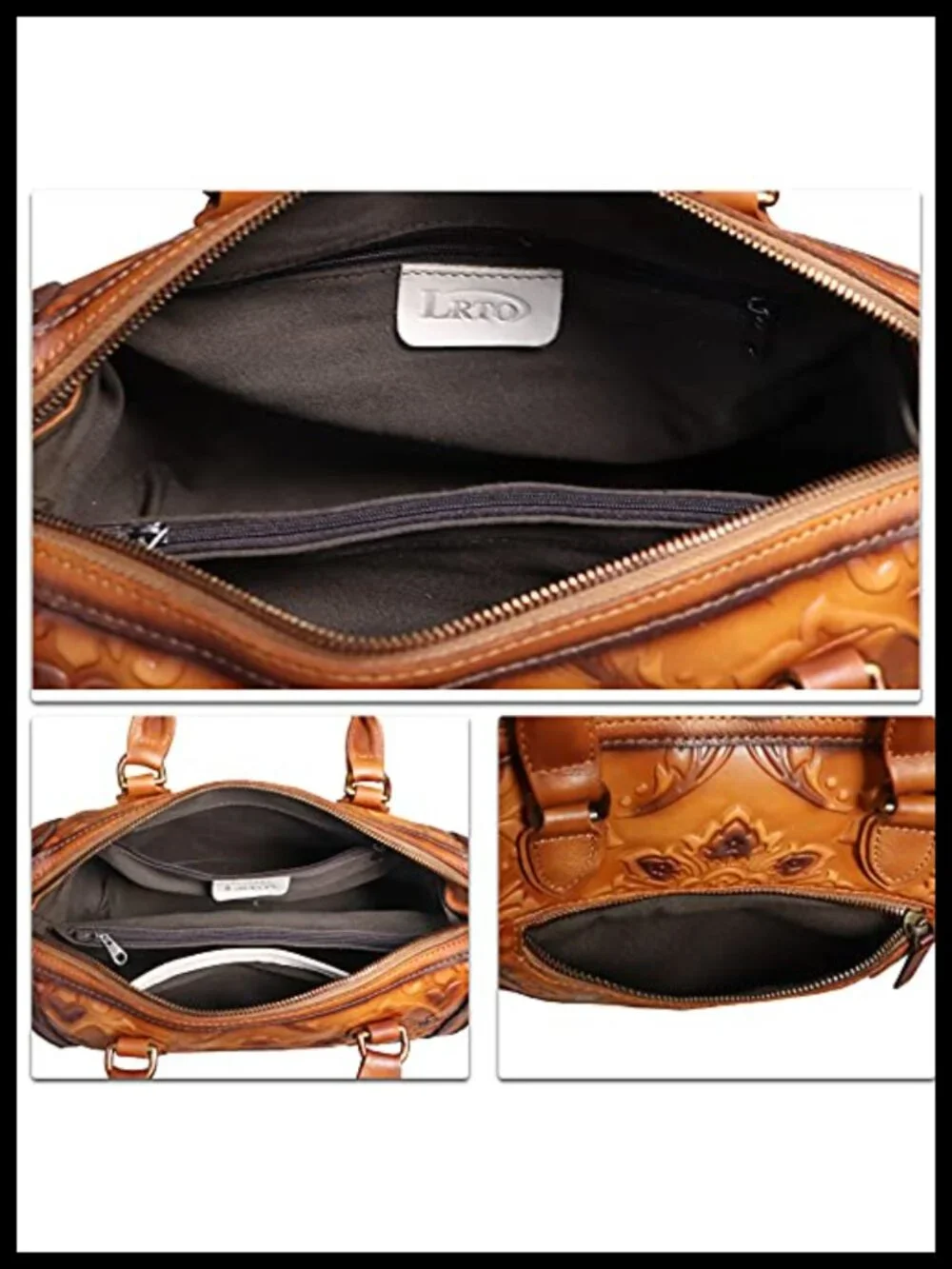Genuine Leather Handbag Women Handmade Vintage Satchel Retro Cowhide Crossbody
